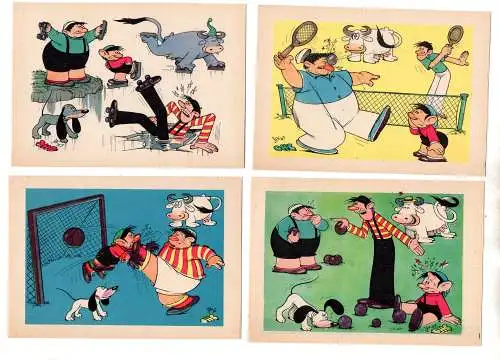 30 Postkarten Jacovitti Sport 1947 komplett mit Umschlag