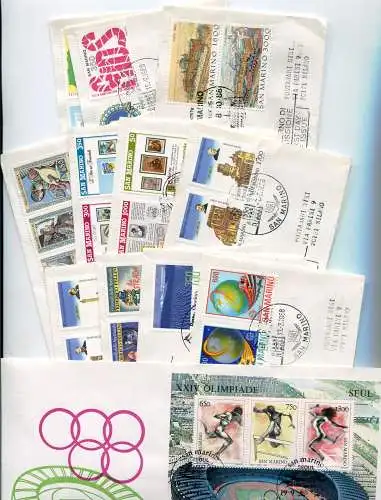 San Marino FDC Venetia 1988 kompletter Jahrgang