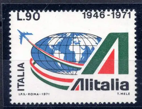 Alitalia Sorte verschobene horizontale Verzahnung