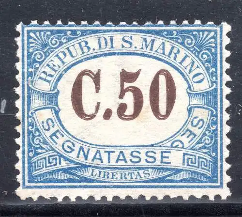 Segnatasse Cent. 50 Doppelzifferndruck