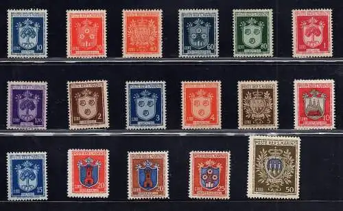 Wappen Nr. 279/285 komplette Serie MNH