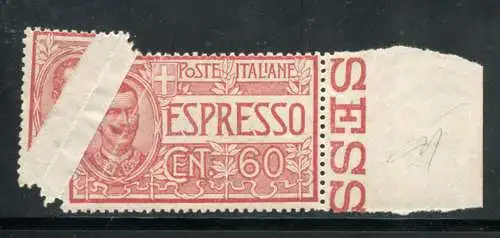 Espresso Cent. 60 mit großer Papierfalte beim Drucken und Zahnen