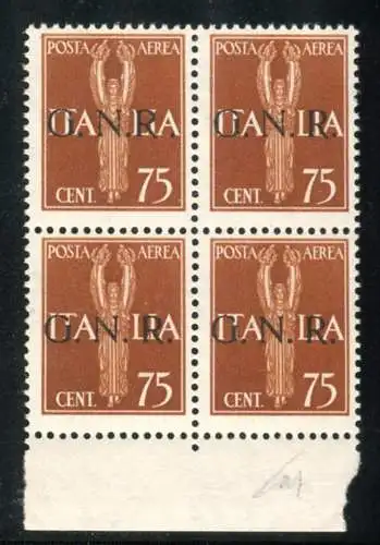 Luftpost GNR Brescia Cent. 75 Sorten R neben N