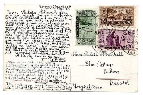 S. Antonio Cent. 30 auf Postkarte