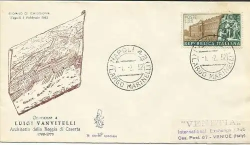 Vanvitelli Nr. 683 auf Umschlag FDC Venetia Club Venezia