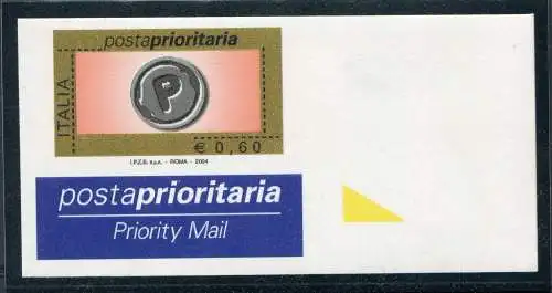 2004 Priority Post Euro 0,60 Sorten ohne Spur und Stanzung