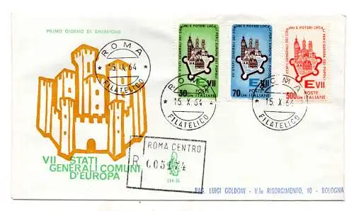 Italien FDC Venetia 1964 Generalstaaten gereist Racc. für Italien