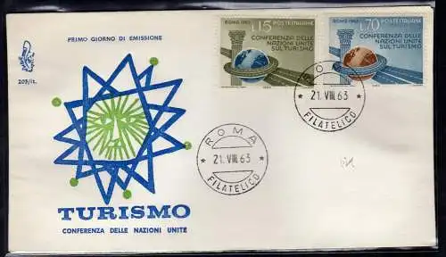 Italien FDC Venetia 1963 Konferenz Tourismus nicht gereist