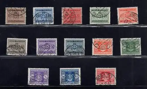 Kennzeichen Nr. 73/85 komplette Serie ohne Wasserzeichen gebraucht