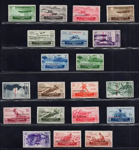 Ägäis - Wertmedaillen Nr. 80/90 + P.A. 38/46 - MNH