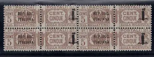 Postpakete Cent. 5 Band Nr. 36b Komma nach REP MNH