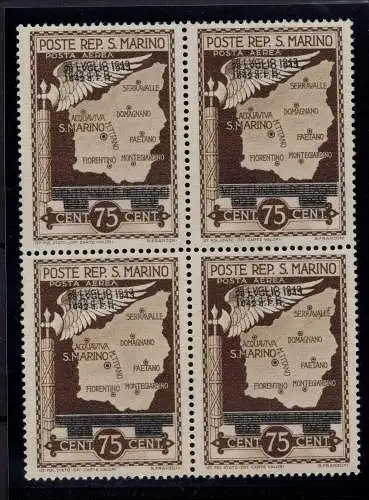 Fall des Faschismus Cent. 75 Nr. A36a Doppelaufdruck - postfrisch