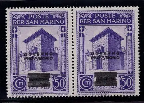 Provisorische Regierung Cent. 50 n. 271aa Doppelaufdruck - MNH