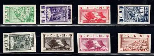 C.L.N. Aosta Verschiedene Themen Nr. 9/16 ungezähnt - MNH