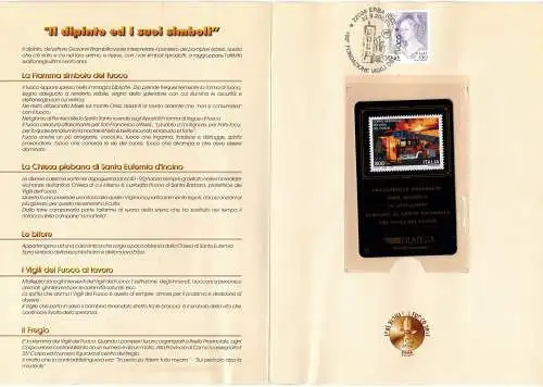 Privatmappe - Philateliekarte Feuerwehr Gras 2001