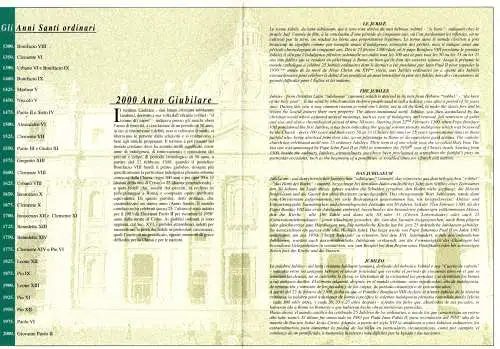 Vatikan Folder Erinnerung Heiliges Jahr 2000