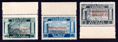 Polnisches Korps - Schlacht bei Montecassino Nr.7/9 Aufdruck rot