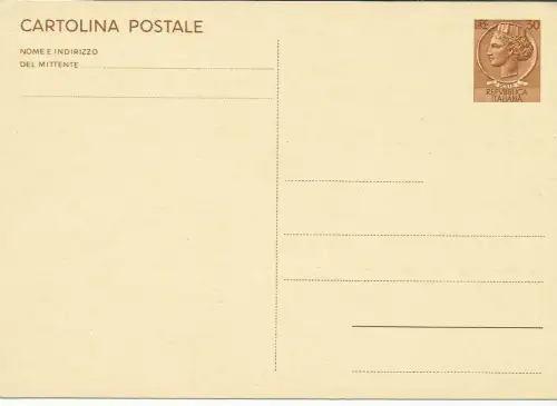C.P. Lire 30 Syracusana n. C 167 - Neu
