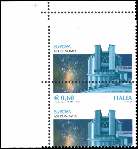 Europa 2009 Euro 0,60 Astronomie Nr. 3085 vertikales Paar Sorte