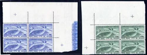 Luftpost U.P.U. n. 18/19 Viertelserien a. von f. sehr frisch