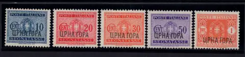 Montenegro - Segnatasse d'Italia Nr. 6/10 - MNH