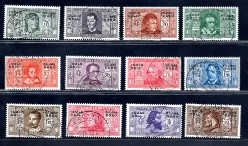 Ägäis - Dante Alighieri Nr. 44/55 Serie 12 Werte
