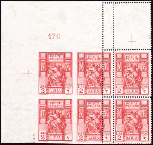 Libyen - Sibylle Lire 2 Nr. 43b Block mit Nummer 170