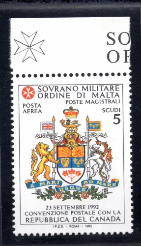 SMOM Briefmarke abgeholt Republik Kanada - MNH