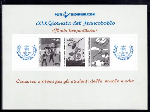 1977 - XIX. Tag der Briefmarke Erinnerungsbogen