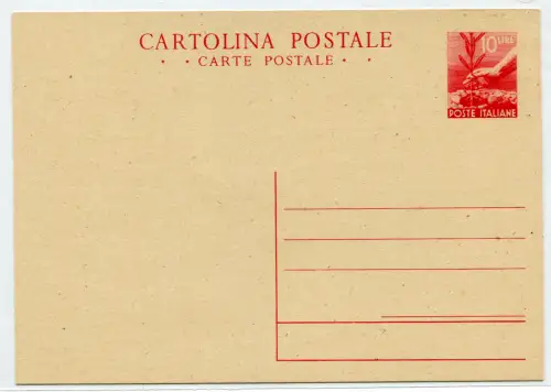 Postkarte Lire 10 Democratica Nr. C 132 - Neu einwandfrei
