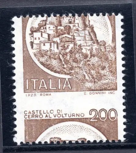 Castelli Lire 200 Sorte nur Braundruck