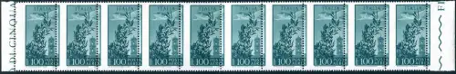 Luftpost Kapitol Lire 100 Sorten verschobene vertikale Verzahnung