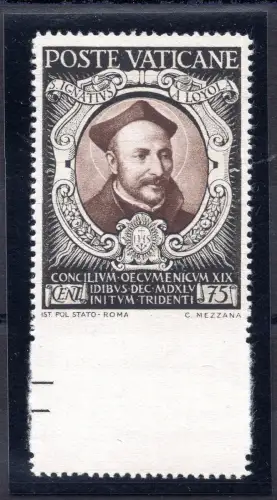 Konzil von Trient Cent. 75 n. 113e unten ungezähnt - MNH