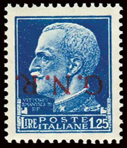 G.N.R. - Lire 1,25 N. 480a umgedrehter Verona-Aufdruck