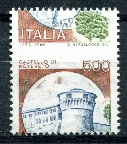 Castelli Lire 500 stark verschobene Verzahnungssorte