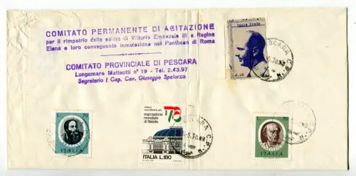 Italienische Monarchische Union - 10 Lire auf Umschlag