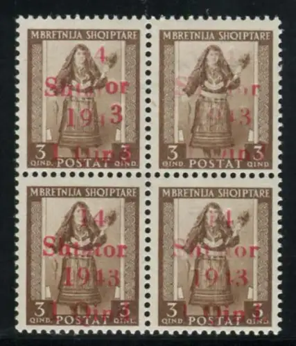 AlbanienOcc.Deutsch-1q.su3 brunoquartina Aufdruck14 Shatator 1943 unvollständig