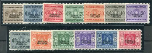 Somalia It. - Steuermarken aus Italien komplette Serie