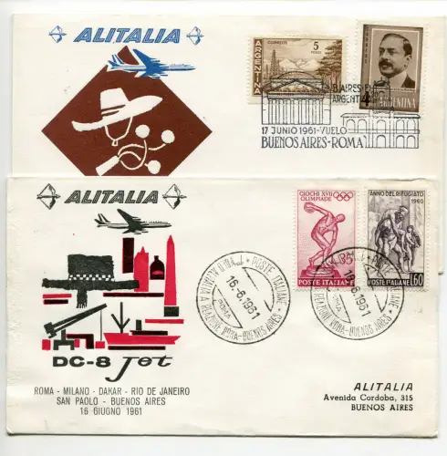 Alitalia Roma/Buenos Aires/Rom vom 16.6.61