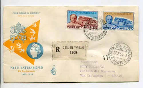 Vatikan - Lateranverträge Serie auf Umschlag Venetia racc.