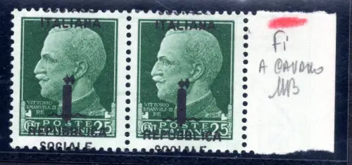 Centschelle. 25 n. 491pia Italienische Sorte oben - MNH