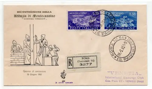 Montecassino auf Umschlag Venetia Racc.