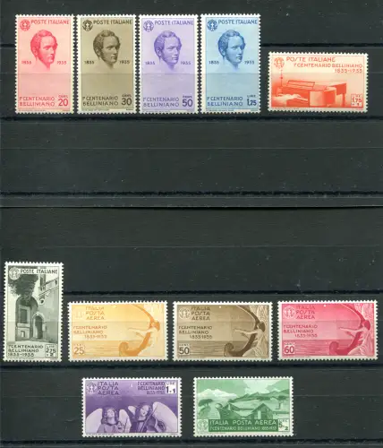 Bellini Nr. 388/393 + P.A. n. 90/94 Komplettserie in Luxusqualität