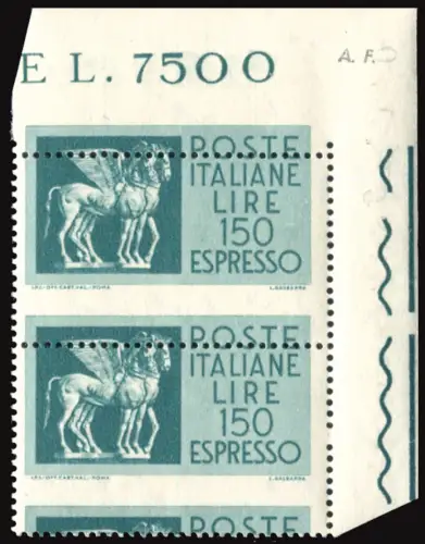 Espresso Lire 150 Cavallo Alato Sortenpaar