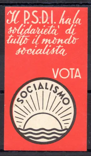Erinnofilo der politischen Propaganda - Sozialistische Partei