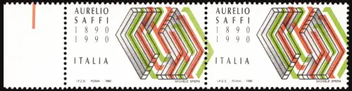 Aurelio Saffi Lire 700 Sorten ohne Blaudruck