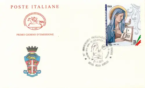 Virgo Fidelis die Varieté-Briefmarke auf FDC