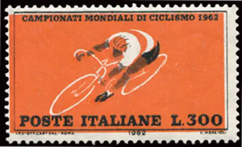 Radsport Lire 300 Sorten verschobener orangefarbener Bodendruck