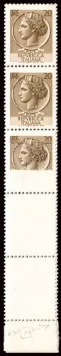 Syracusana Lire 20 Vinylgummi Streifen Sorte