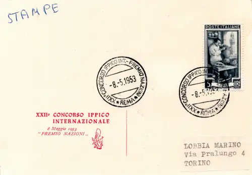 Concorso Pferico Internaz. Rom - Postkarte Venetia Club